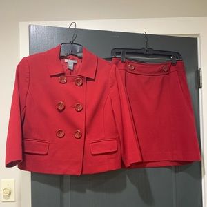 Ann Taylor knit suit set jacket/ skirt